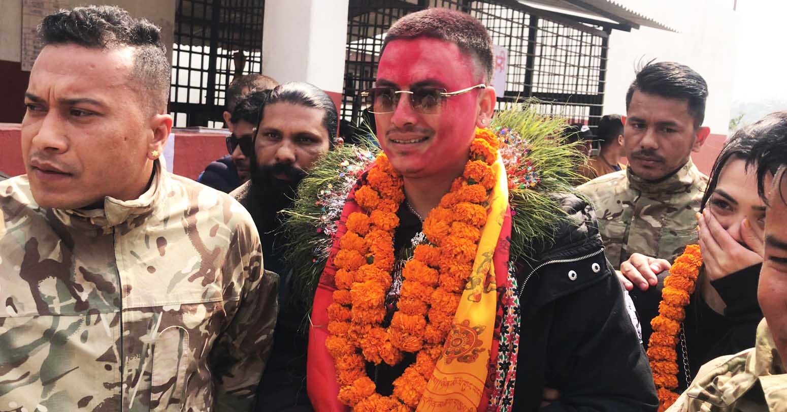 Actor Paul Shah released, supporters gather outside jail Himalaya Times