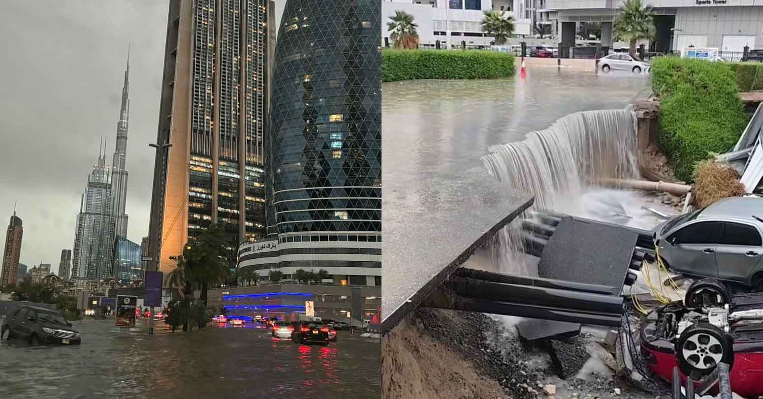 Storm Dumped Heaviest Rain Ever Recorded In Desert Nation Of UAE, Flooding Roads And Dubai’s Airport