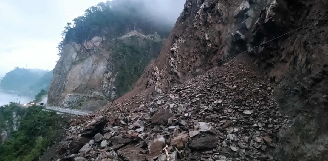 Landslide Blocks Major Highways And Road Sections