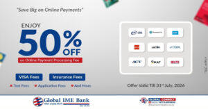 Global IME Bank Limited Offers 50% Waiver On International Education Payments