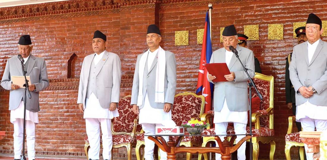 President Paudel Administers Oath To Senior-Most Lawmaker KC