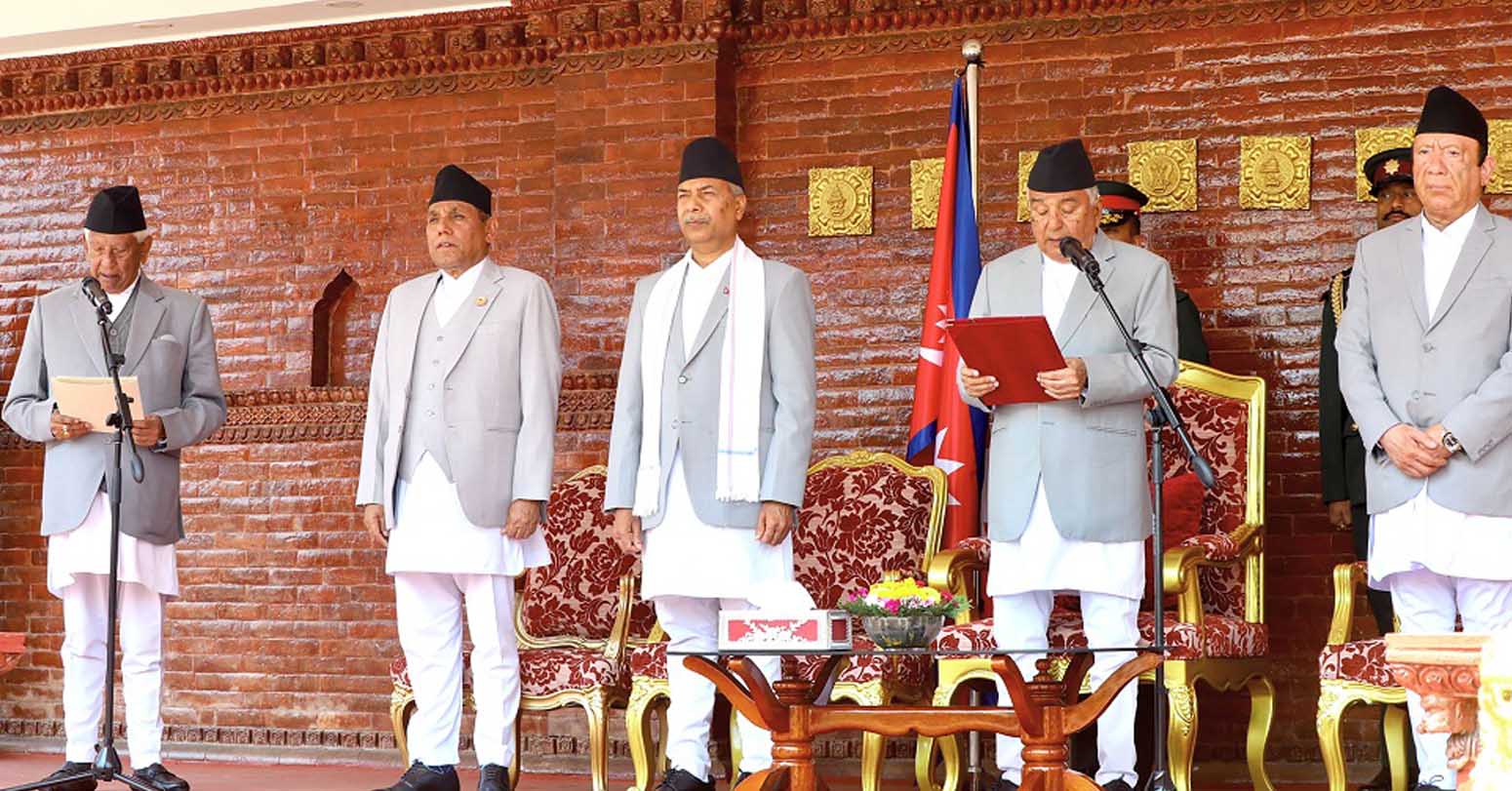 President Paudel Administers Oath To Senior-Most Lawmaker KC